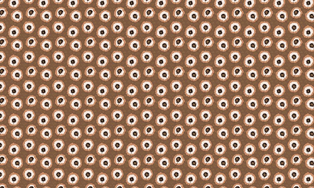 Polka Dot Flower Fringes Mocha Gold art print by Michele Channell for $57.95 CAD