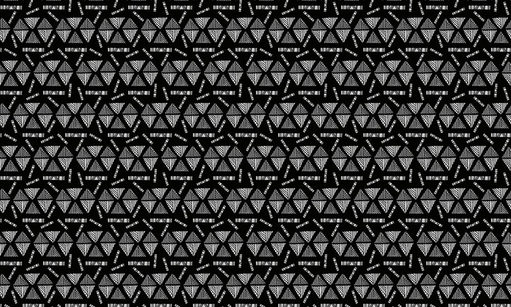 Tribal Ethnic Triangles Shapes Gray Black art print by Michele Channell for $57.95 CAD