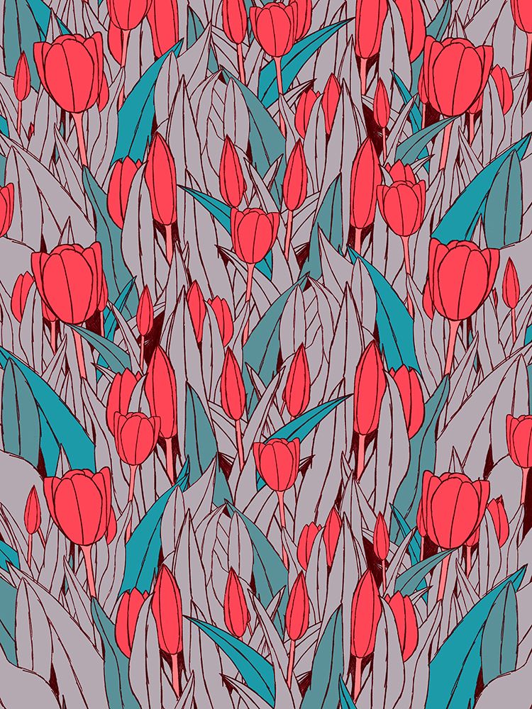 The Red Tulips art print by Stephen Wade for $57.95 CAD