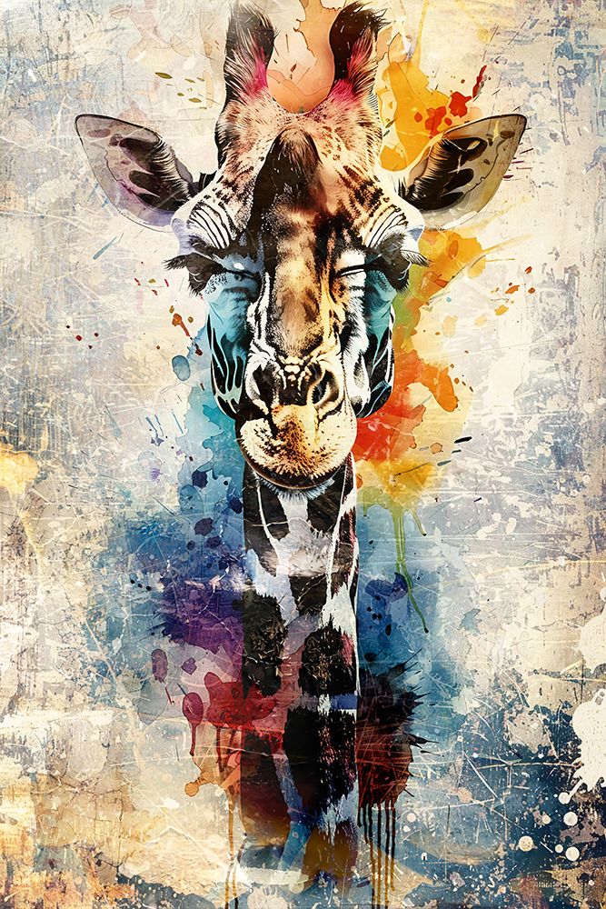 Giraffe Africa Wild Animal Vintage Illustration Art 01 art print by Rafal Kulik for $57.95 CAD