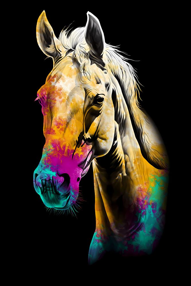 Horse Wild Tribal Illustration Art 07 art print by Rafal Kulik for $57.95 CAD