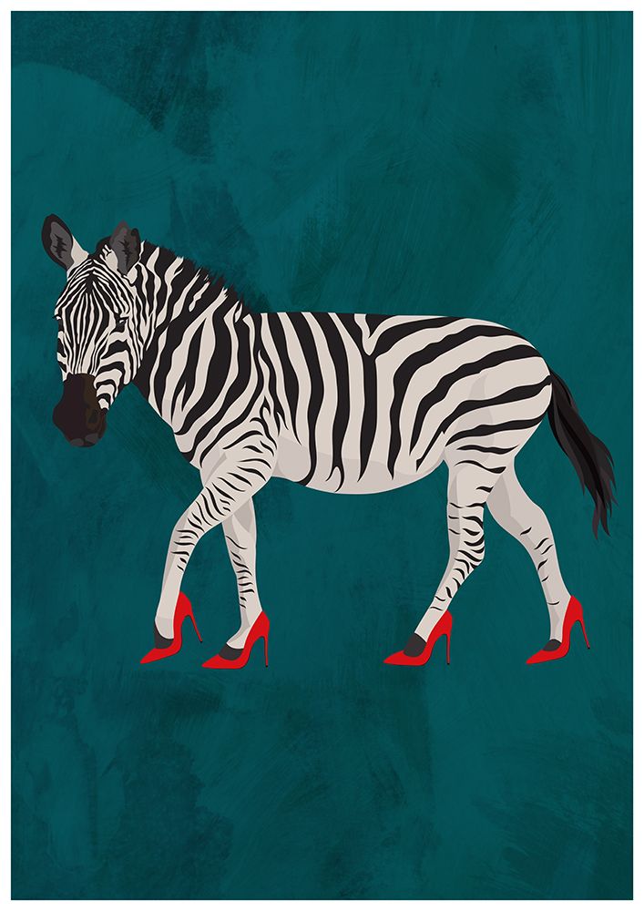 Zebra in heels 2 art print by Sarah Manovski for $57.95 CAD