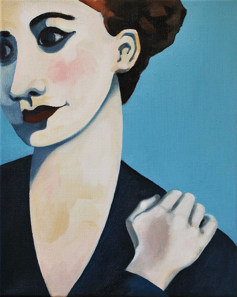 Woman Blue art print by Caroline Roberts for $57.95 CAD