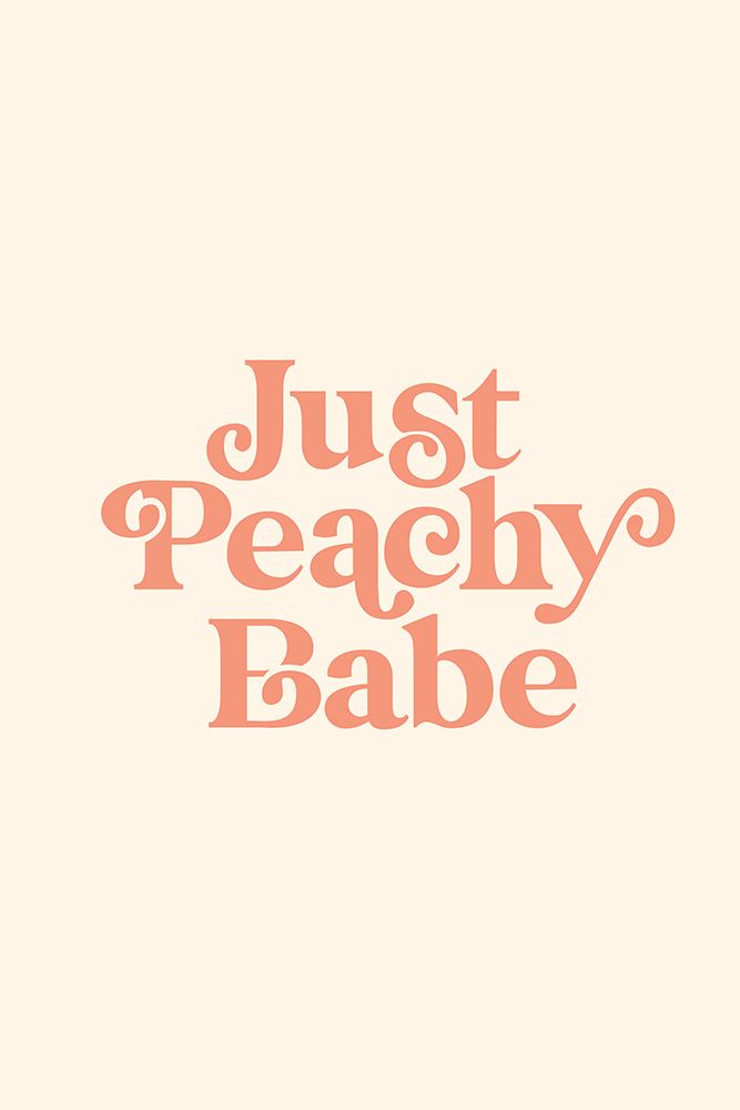 Just Peach Babe Pantone Peach Fuzz Pictufy Collection art print by Brett Wilson for $57.95 CAD