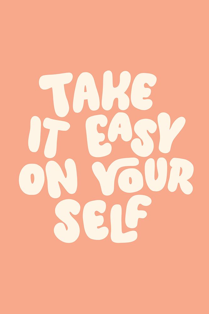 Take It Easy On Yourself Pantone Peach Fuzz Pantone Peach Fuzz Pictufy Collection art print by Brett Wilson for $57.95 CAD