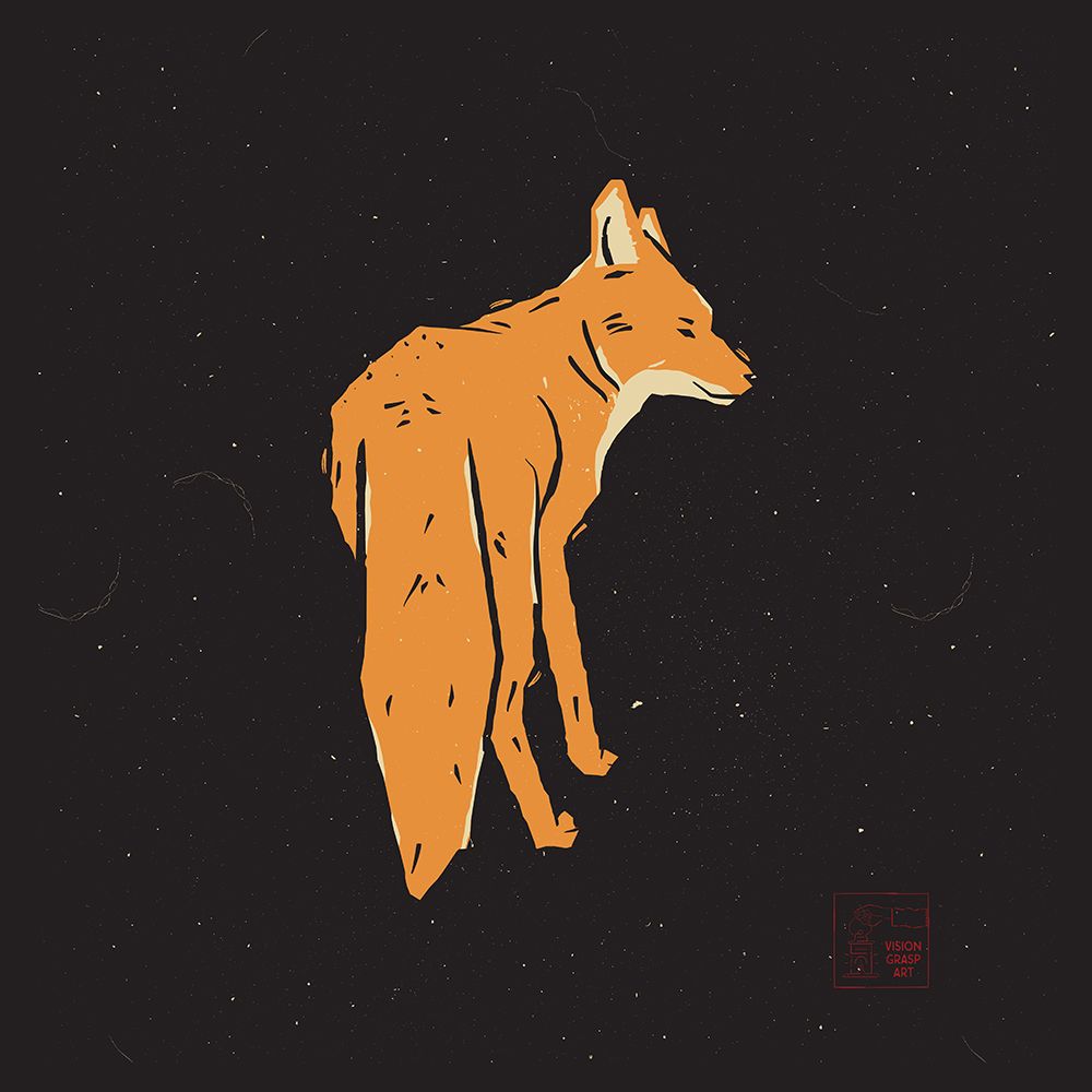 Fox Lino art print by Vision Grasp Art for $57.95 CAD