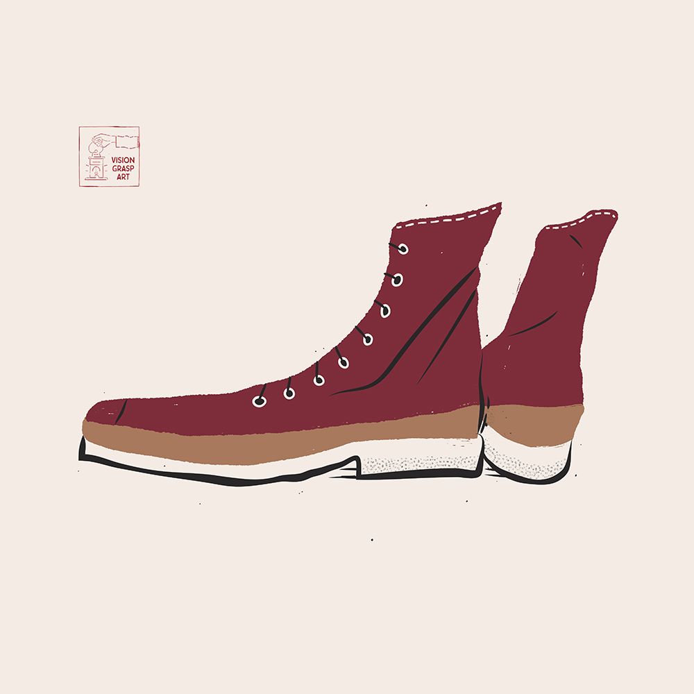 Burgundy Shoes art print by Vision Grasp Art for $57.95 CAD