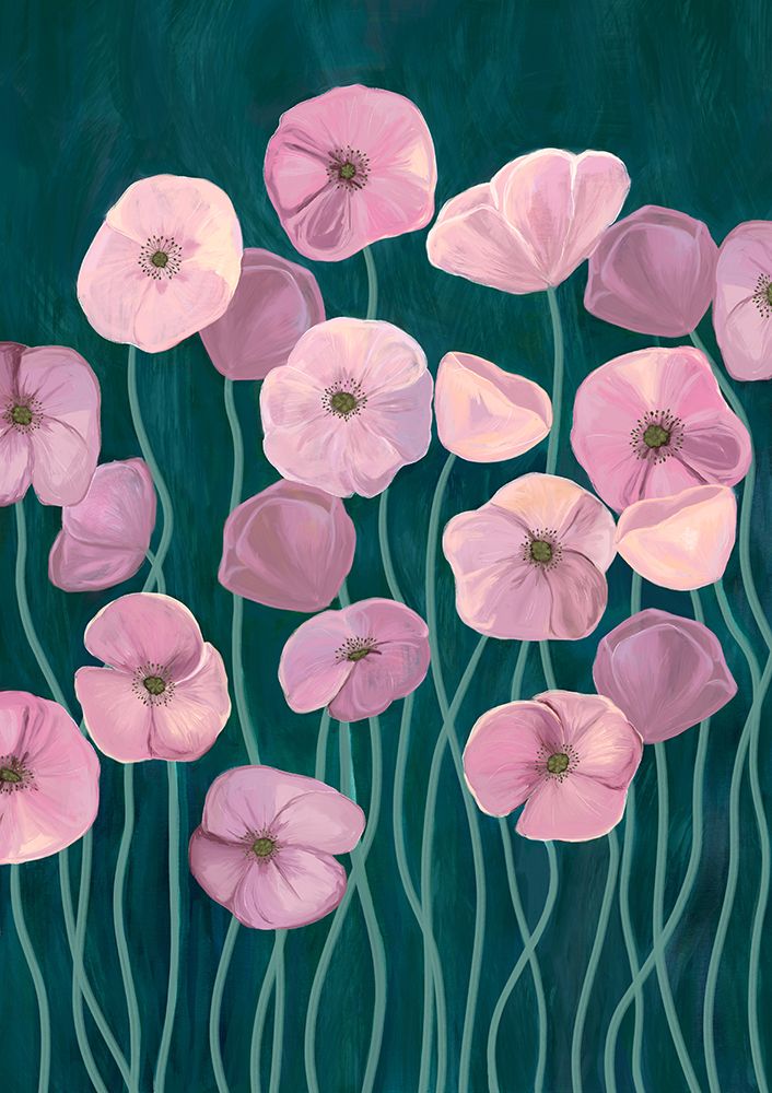 Pink poppies art print by EMELIEmaria for $57.95 CAD