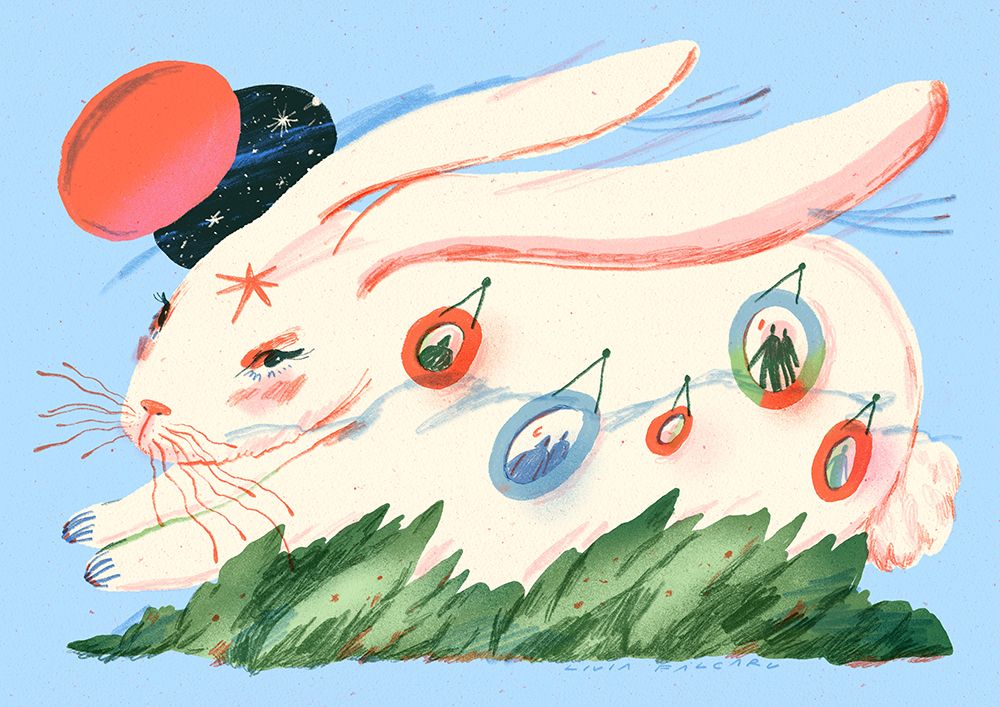 Bunny art print by Livia Falcaru for $57.95 CAD