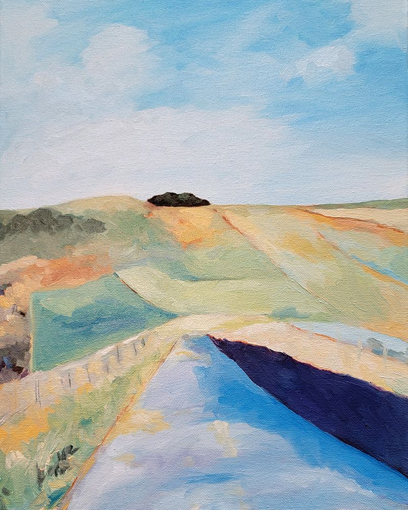 Fields and Road art print by Claire Whitehead for $57.95 CAD