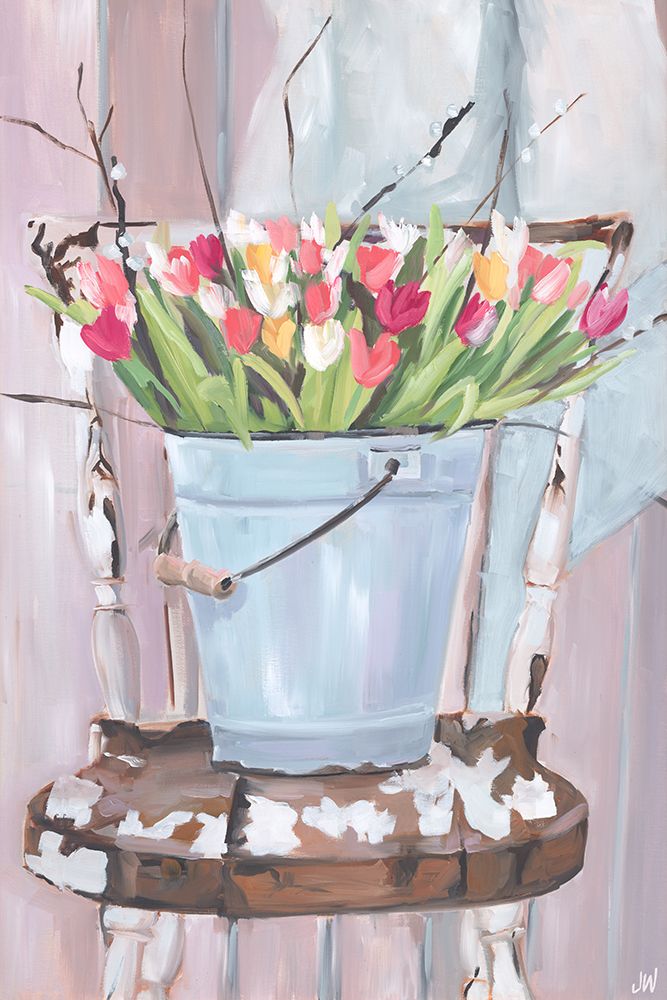 Bucket of Flowers art print by Jenny westenhofer for $57.95 CAD