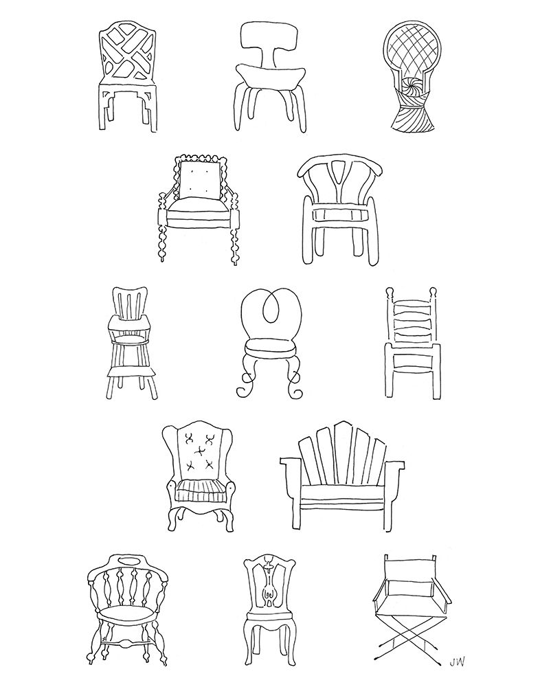 Chairs Straightend art print by Jenny westenhofer for $57.95 CAD
