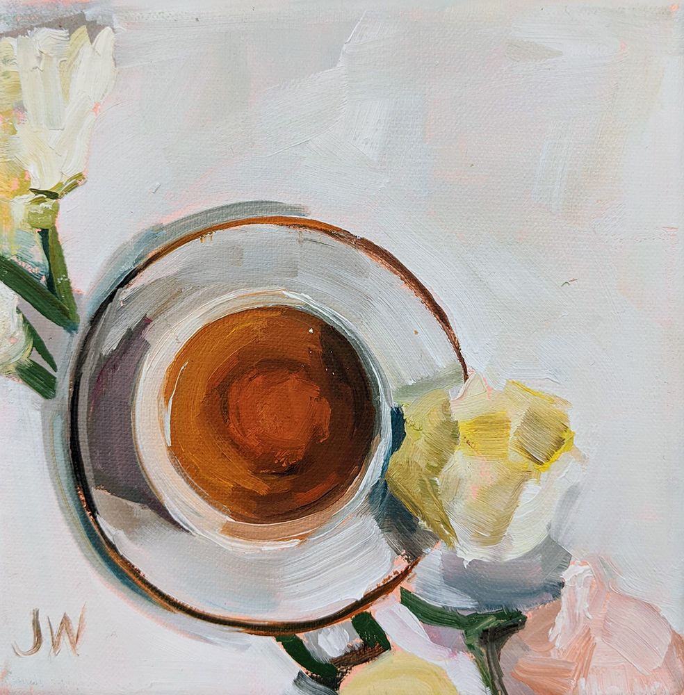 Flowers and Tea art print by Jenny westenhofer for $57.95 CAD