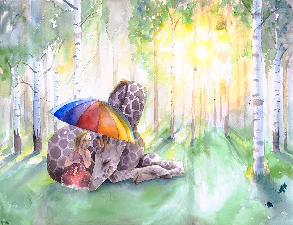 Bedtime story in the rain forrest art print by Sara W. Nelin for $57.95 CAD