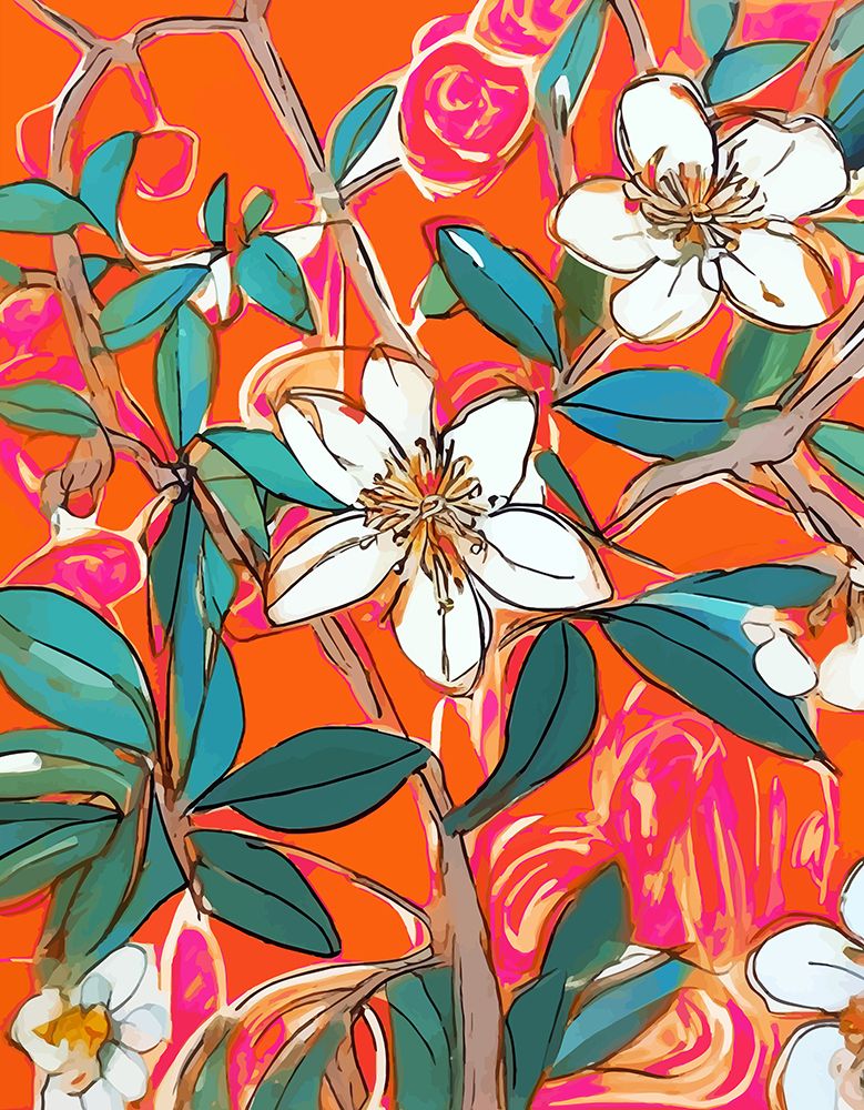 Orange Blossom Forest art print by Uma Gokhale for $57.95 CAD