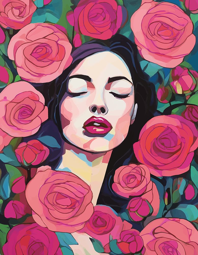 Roses Bloom Every Time I Think of You art print by Uma Gokhale for $57.95 CAD