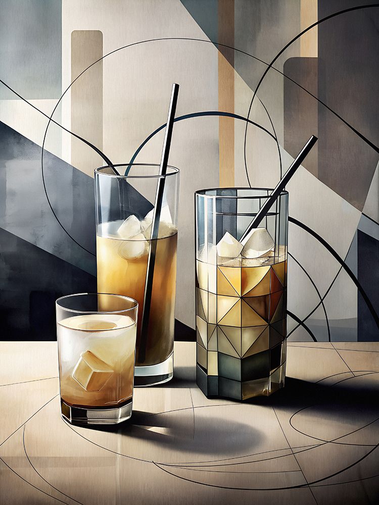 Cubist Cocktails art print by Miguel Bruzual for $57.95 CAD