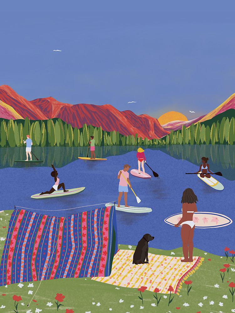 Lake art print by Ceyda Alasar for $57.95 CAD