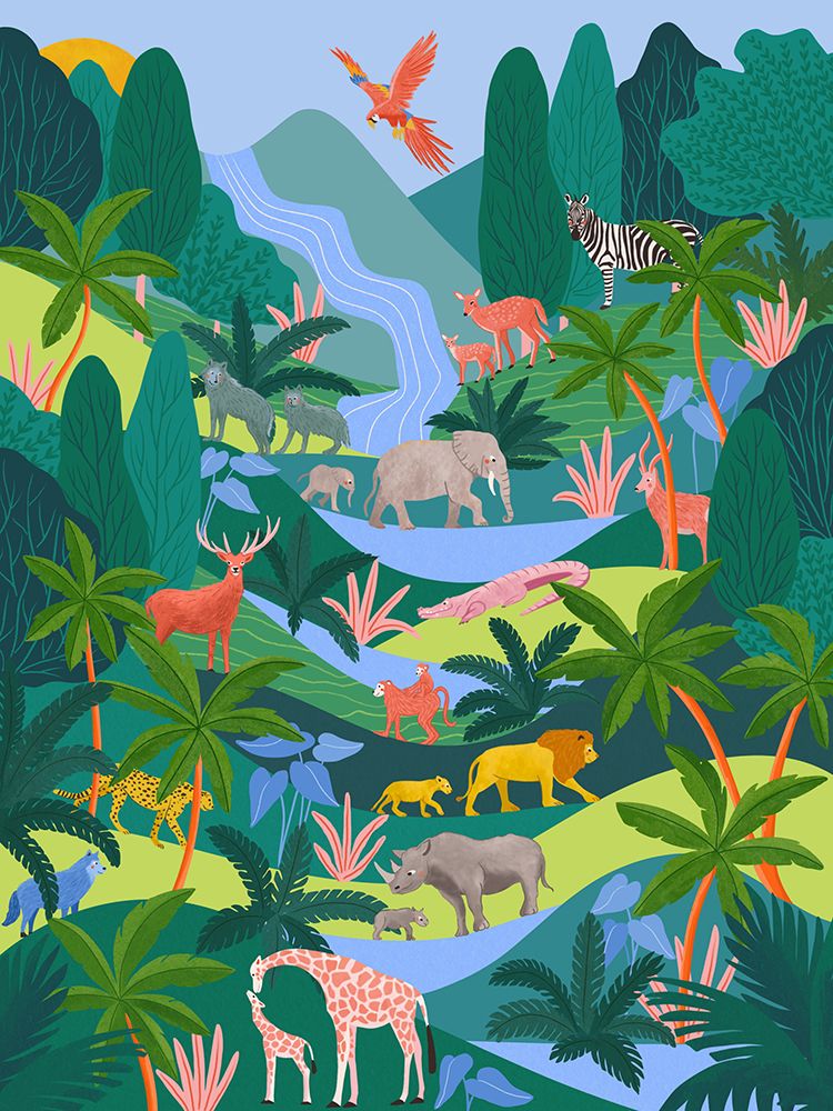 Rain Forest art print by Ceyda Alasar for $57.95 CAD