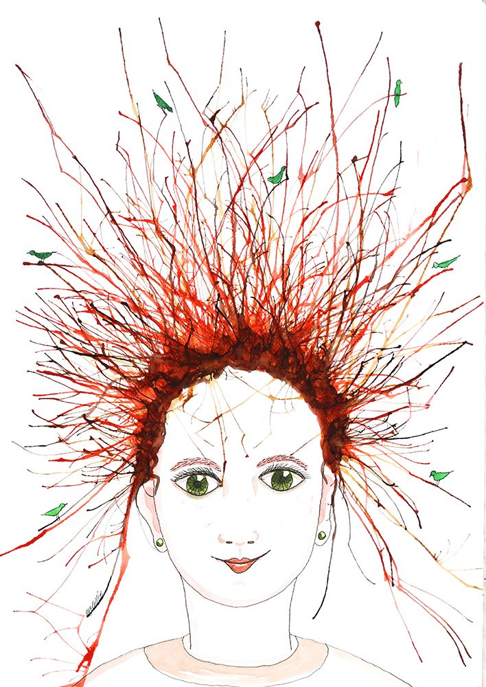 Bad Hair day I art print by Mariann Johansen-Ellis for $57.95 CAD
