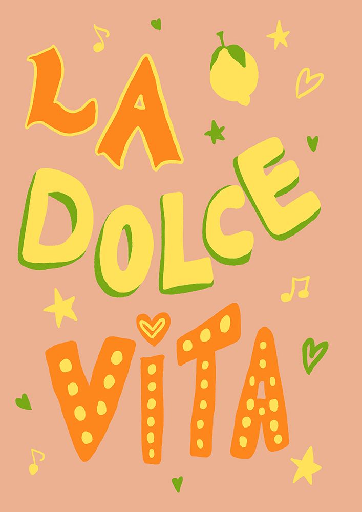 Poster La Dolce Vita Rosa Up art print by Dolci Studio for $57.95 CAD