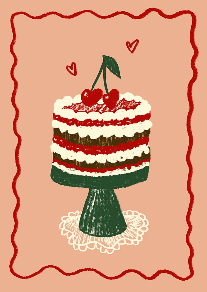 Poster Kirsch Torte Up art print by Dolci Studio for $57.95 CAD