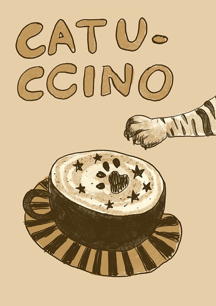 Catuccino2 art print by Dolci Studio for $57.95 CAD