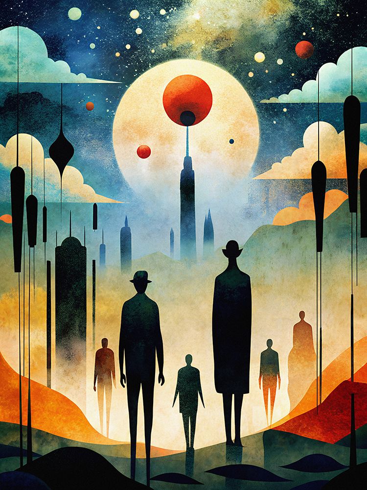 Moonlit Metropolis art print by Miguel Bruzual for $57.95 CAD