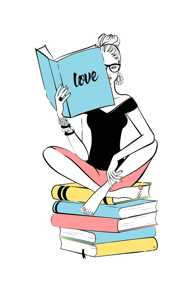 Book Love Girl art print by Martina for $57.95 CAD