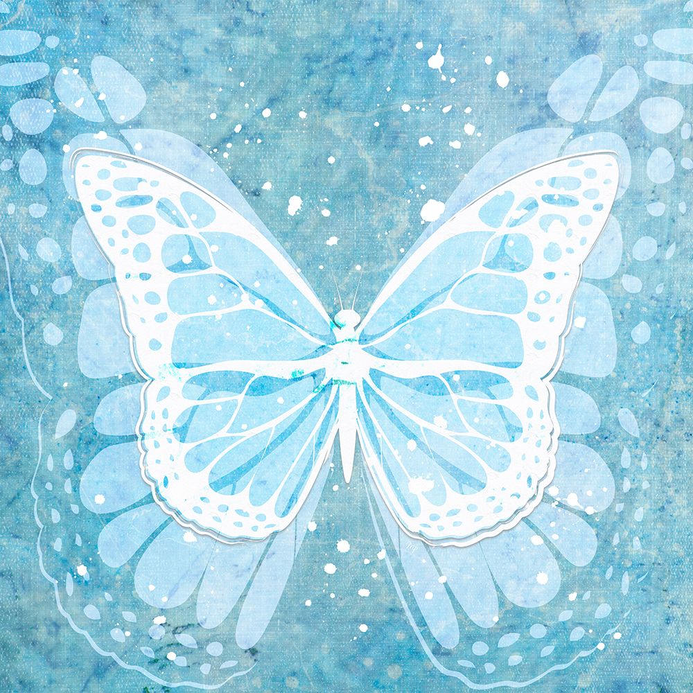 Blue Butterfly art print by Martina for $57.95 CAD