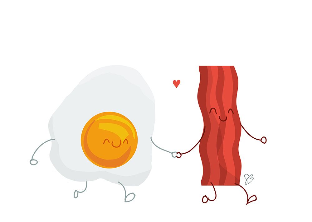Be the Bacon to my Eggs art print by Santiago Bugdadi for $57.95 CAD