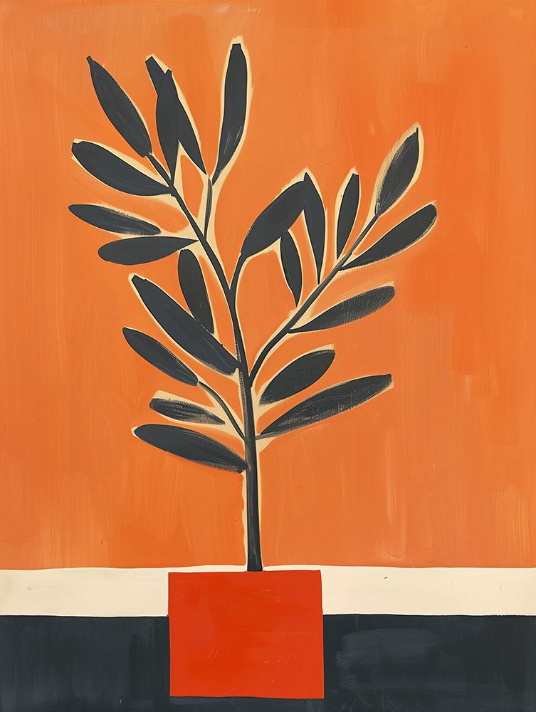 Orange Plant art print by Mowzu for $57.95 CAD