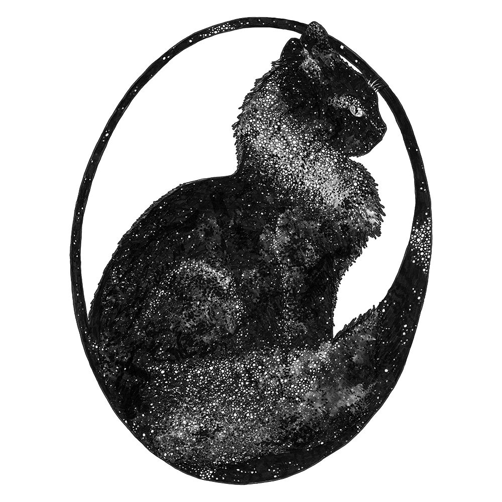 Space Cat Square art print by EC Mazur for $57.95 CAD