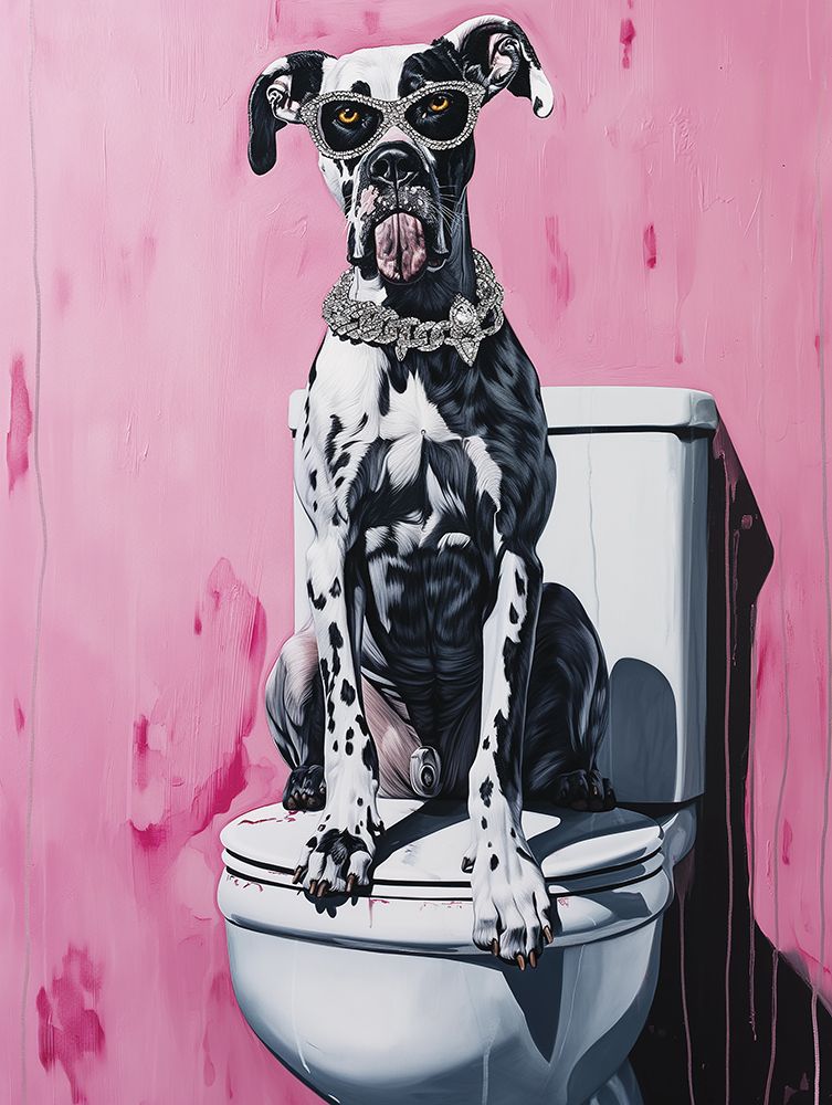 Great Dane Have a Nice Poop art print by Mowzu for $57.95 CAD