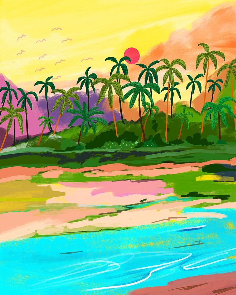 Tropical Backwaters of Kerala art print by Uma Gokhale for $57.95 CAD