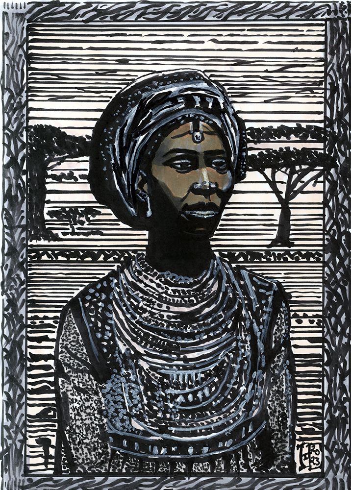African Woman 1 art print by Tim Hoinkis for $57.95 CAD