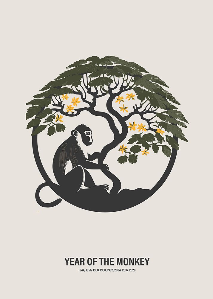 Year of the Monkey art print by Paperago for $57.95 CAD