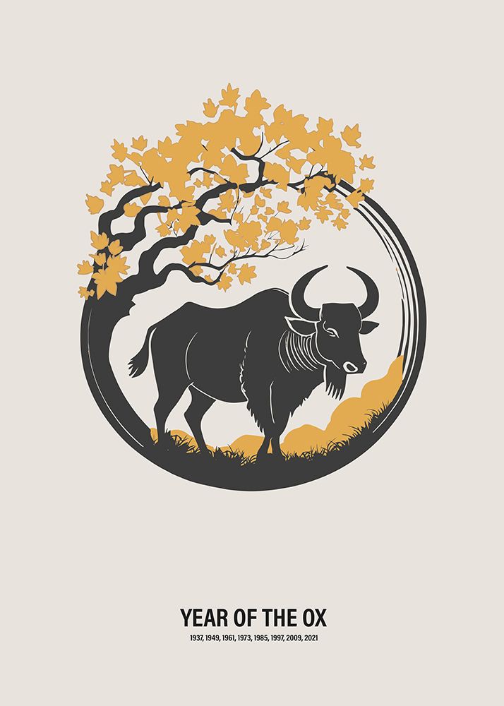 Year of the Ox art print by Paperago for $57.95 CAD