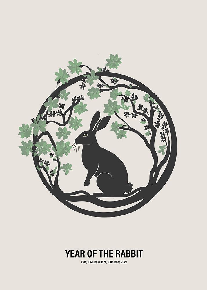 Year of the Rabbit art print by Paperago for $57.95 CAD