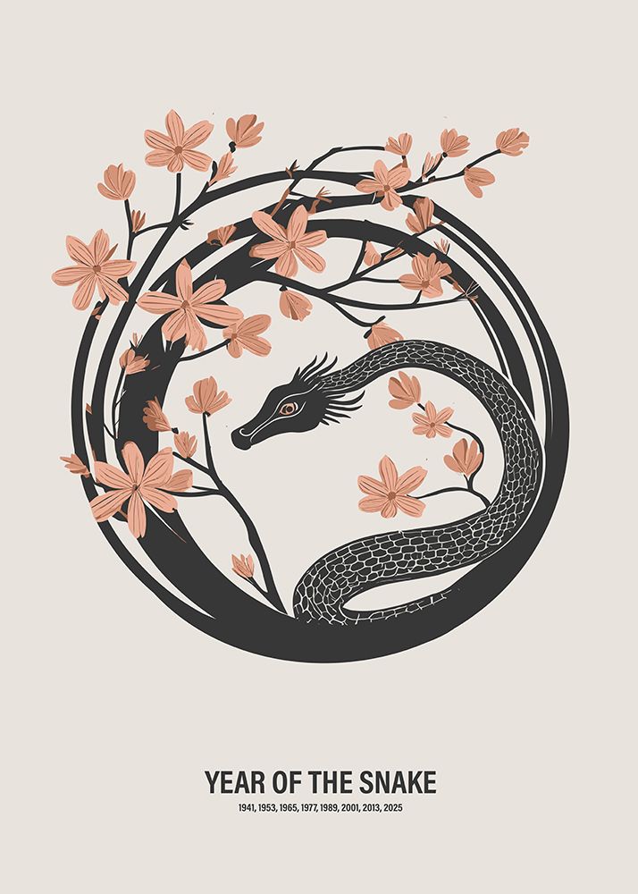 Year of the Snake art print by Paperago for $57.95 CAD