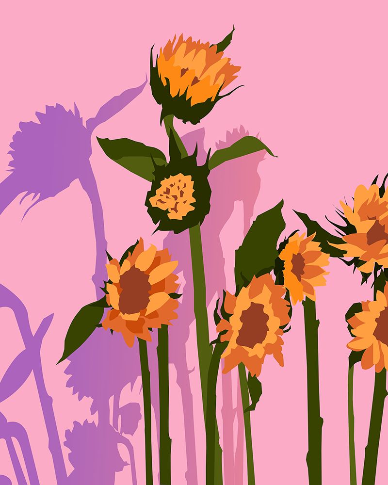 Golden Sunflowers Inside art print by Uma Gokhale for $57.95 CAD