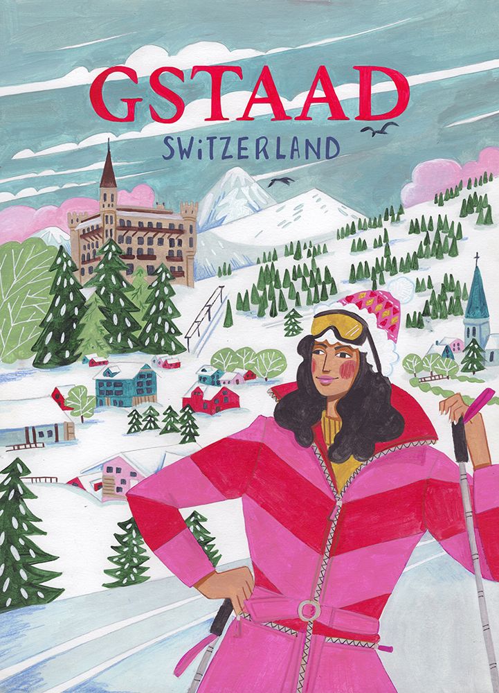 Woman in Gstaad Switzerland art print by Caroline Bonne Muller for $57.95 CAD