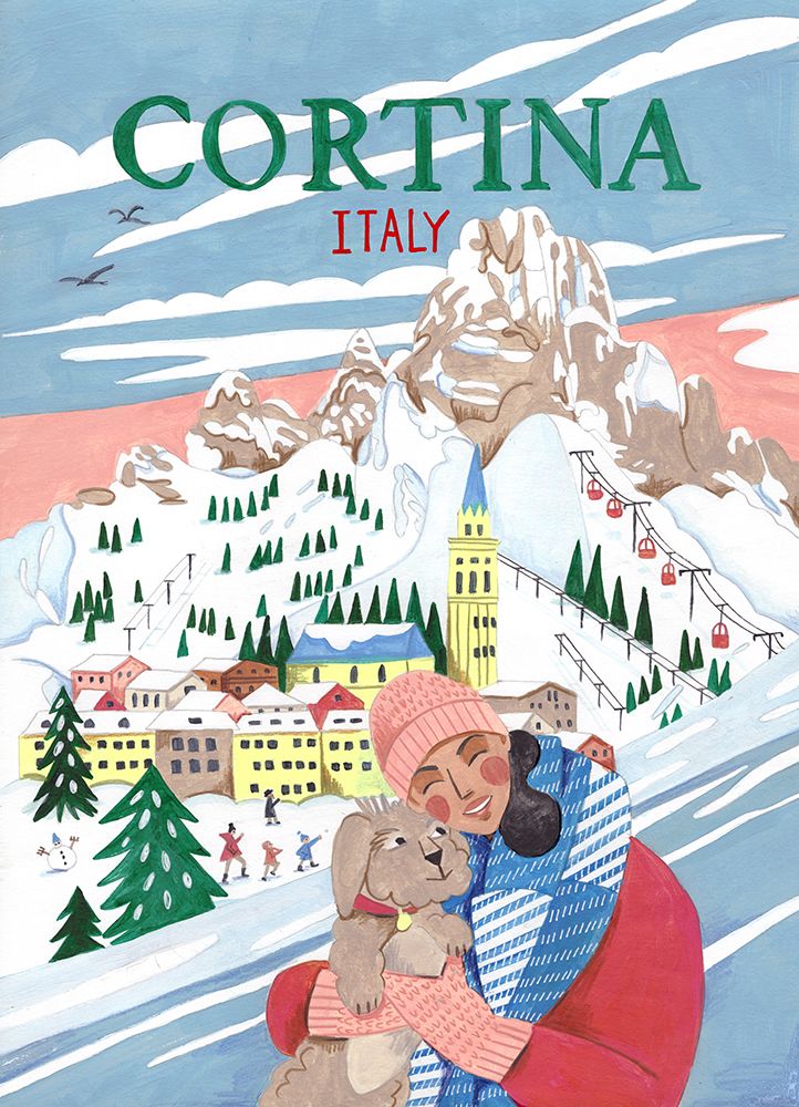 Woman in Cortina Italy art print by Caroline Bonne Muller for $57.95 CAD