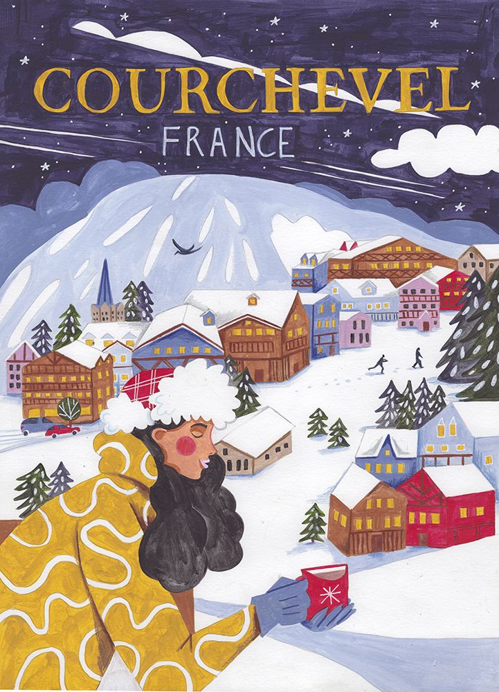 woman in France Courchevel art print by Caroline Bonne Muller for $57.95 CAD