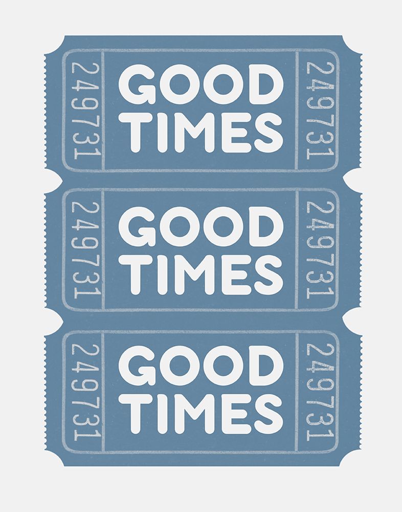 Blue Good Times art print by Jolly and Dash for $57.95 CAD