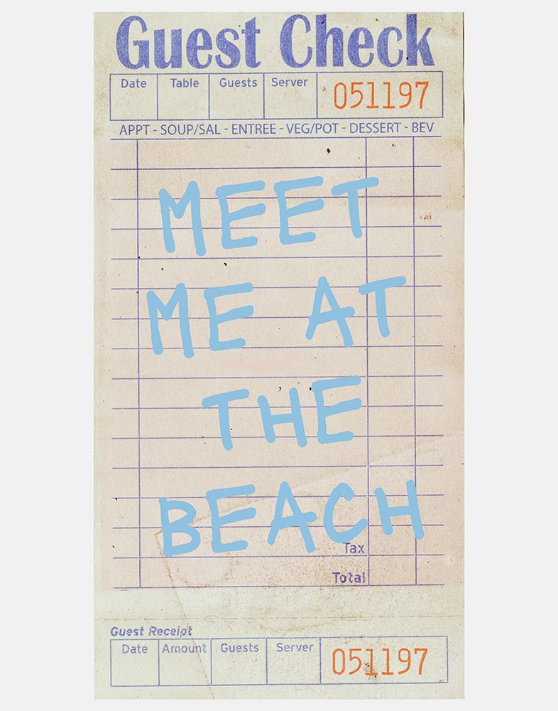 Meet Me At the Beach   Blue art print by Jolly and Dash for $57.95 CAD