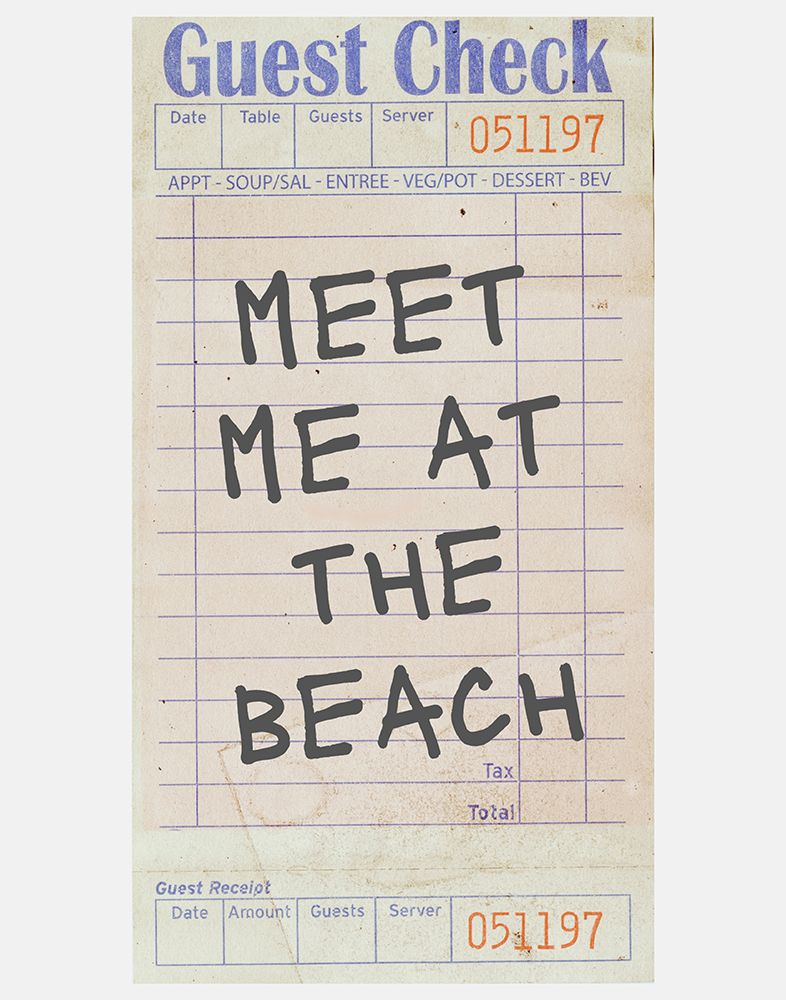 Meet Me At the Beach   Black art print by Jolly and Dash for $57.95 CAD