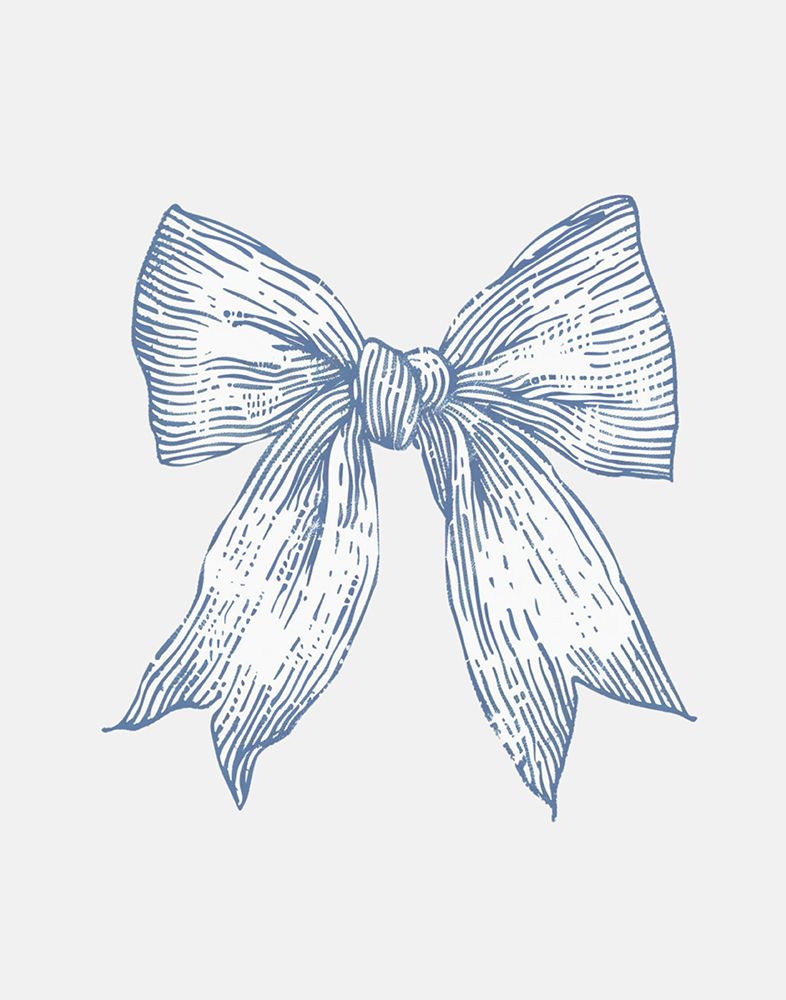 Nautical Pale Blue Bow art print by Jolly and Dash for $57.95 CAD