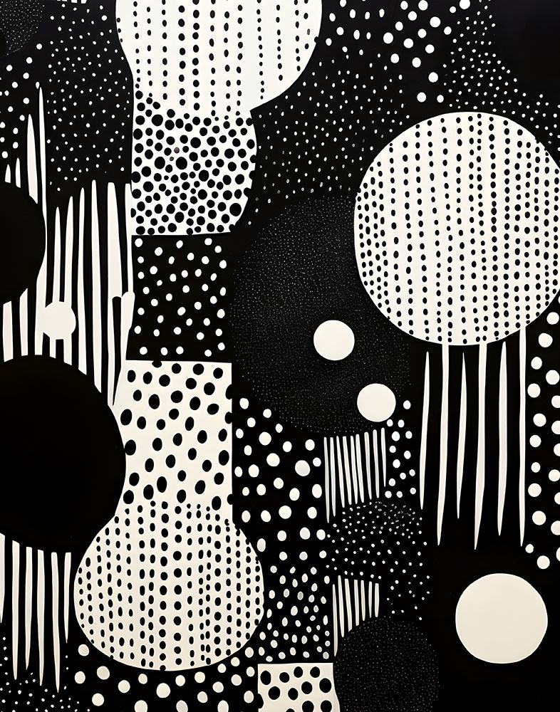 Black and white abstract 3 art print by Jolly and Dash for $57.95 CAD