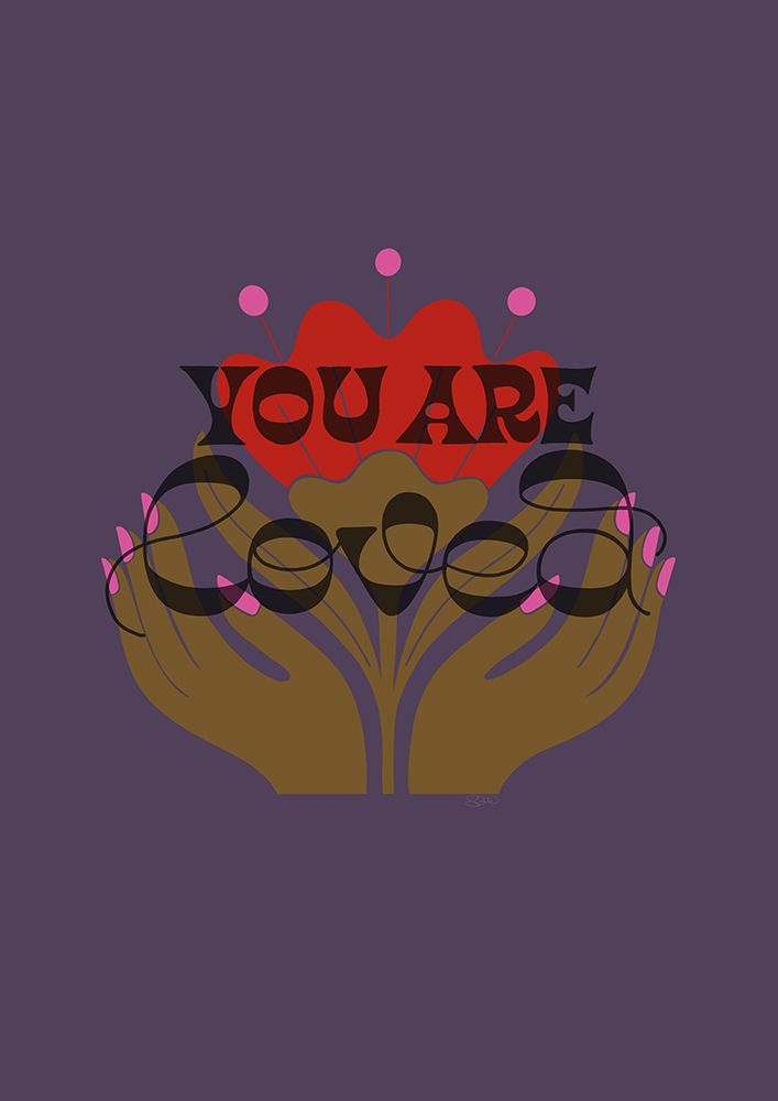 You Are Loved Purple art print by Sofie Bjorkgren-Nase for $57.95 CAD
